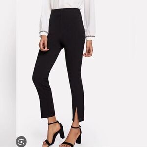 Alexander McQueen Black Split Hem Pants